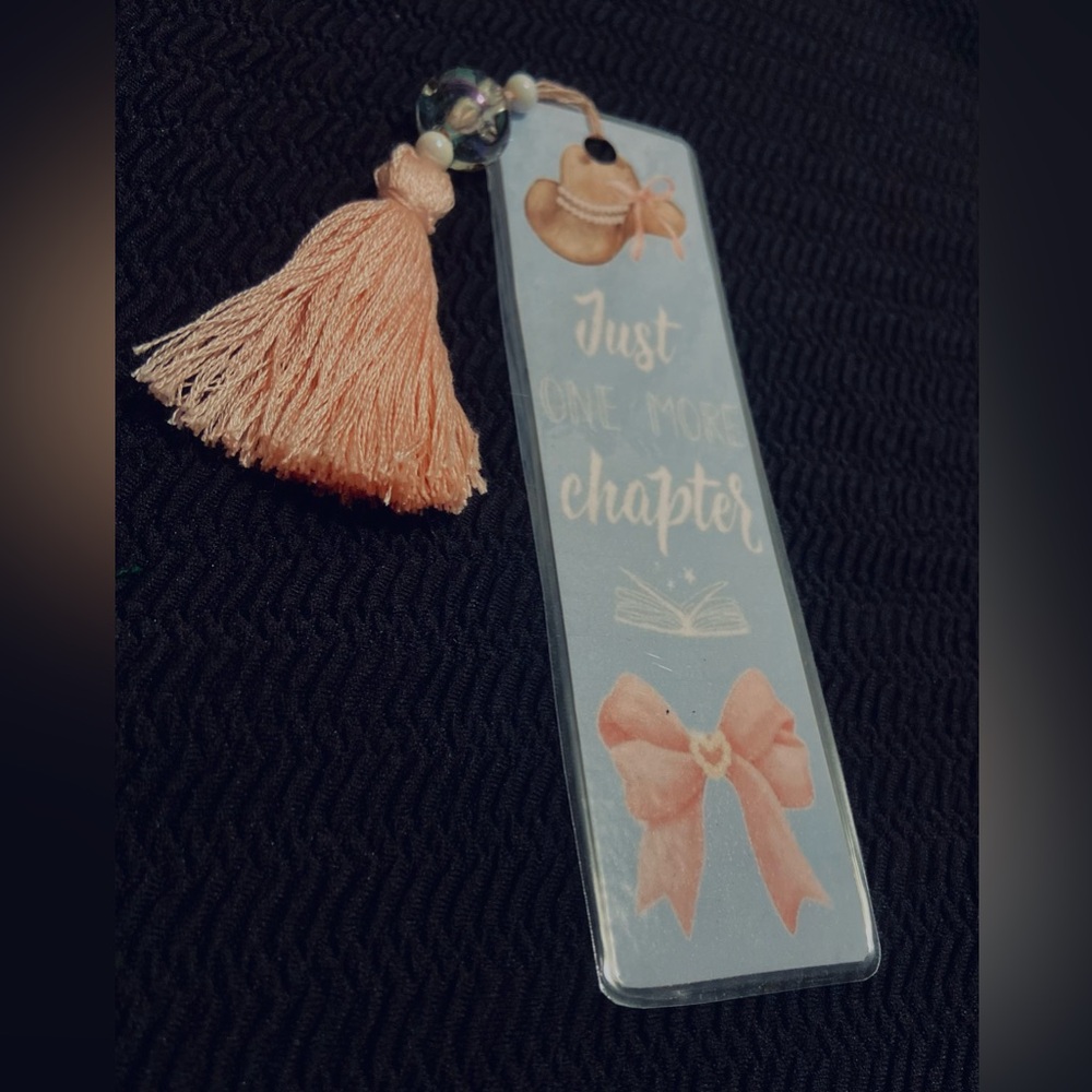 Pink Tassel Bookmark with Bow/cowgirl Design